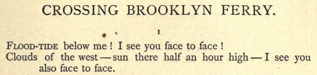 Crossing Brooklyn Ferry, its opening, as printed in 1891–92